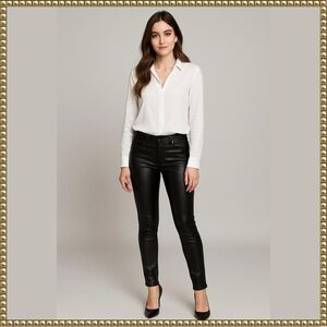 Eileen Fisher Black Skinny Organic Cotton Denim Pants Size 4